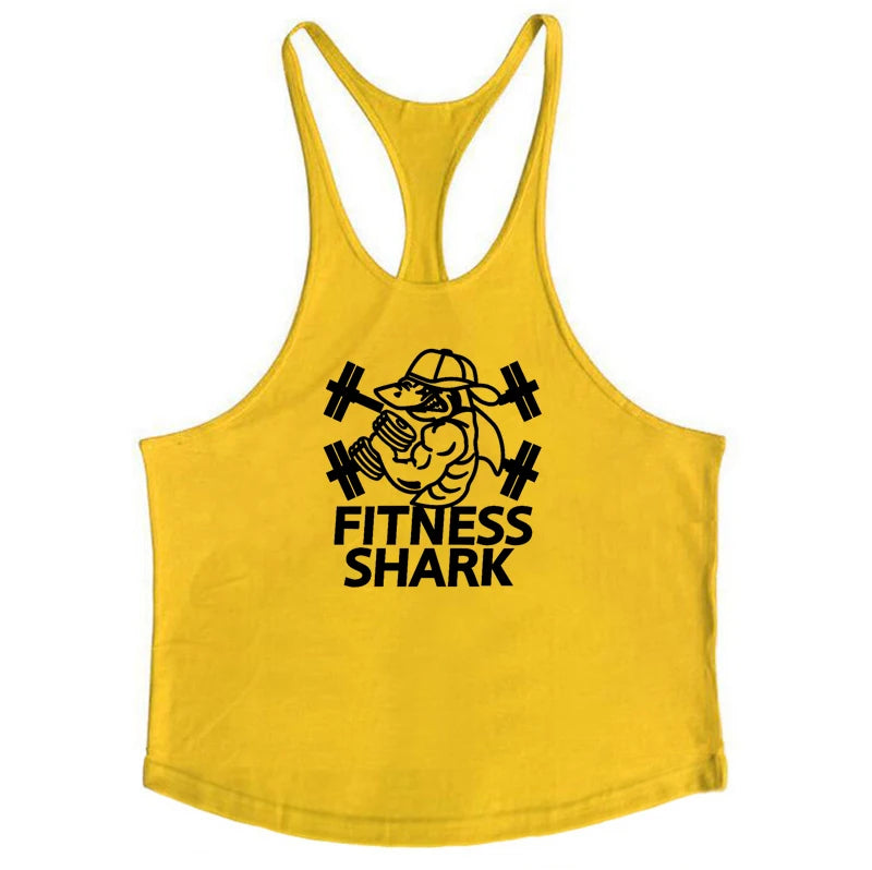 Men's Y-Back Cotton Gym Tank Top