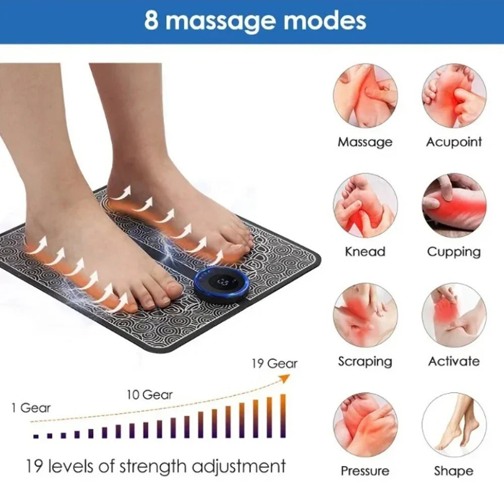 Rechargeable Electric Foot Massager Pad