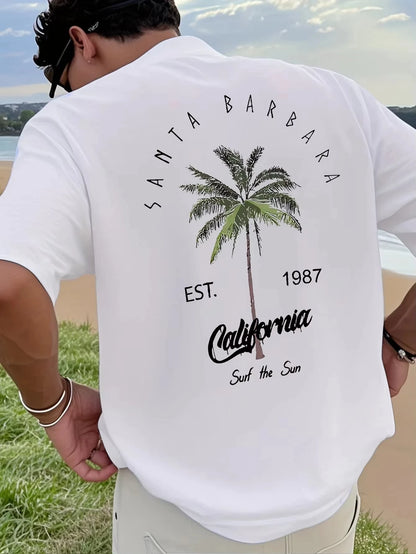 Men's Tropical Coconut Tree Graphic T-Shirt
