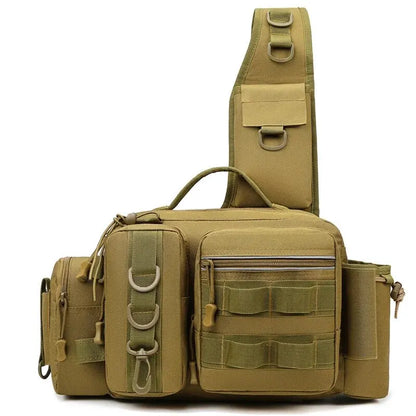 Fishing Tackle Backpack with Rod Holder