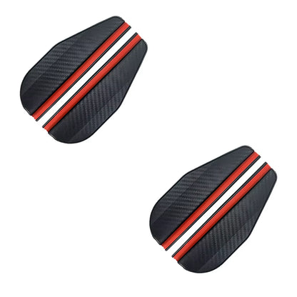 2PCS Car Rearview Mirror Rain Eyebrow Carbon Fiber Sun Visor Shade Cover Protector Clear Vision for Rain Car Mirror Accessories